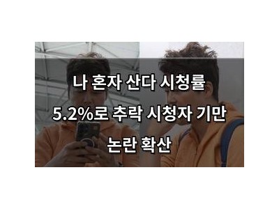나 혼자 산다 시청률 5.2%로 추락 시청자 기만 논란 확산