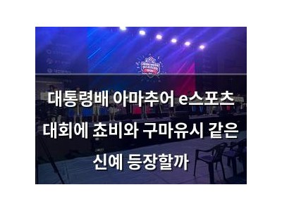 대통령배 아마추어 e스포츠 대회에 쵸비와 구마유시 같은 신예 등장할까
