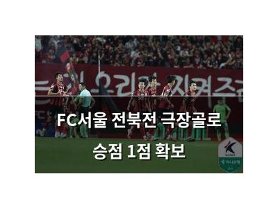 FC서울 전북전 극장골로 승점 1점 확보