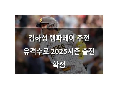 김하성 탬파베이 주전 유격수로 2025시즌 출전 확정