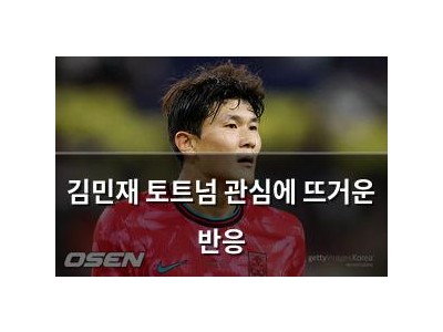김민재 토트넘 관심에 뜨거운 반응