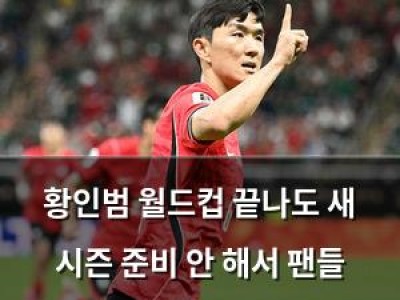 황인범 월드컵 끝나도 새 시즌 준비 안 해서 팬들 반응