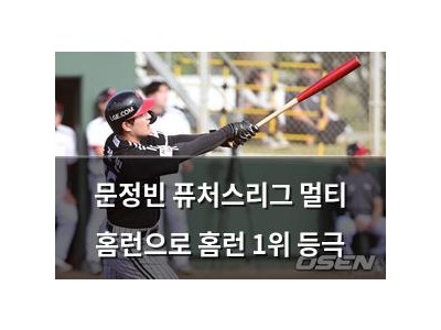 문정빈 퓨처스리그 멀티 홈런으로 홈런 1위 등극