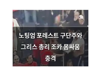 노팅엄 포레스트 구단주와 그리스 총리 조카 몸싸움 충격