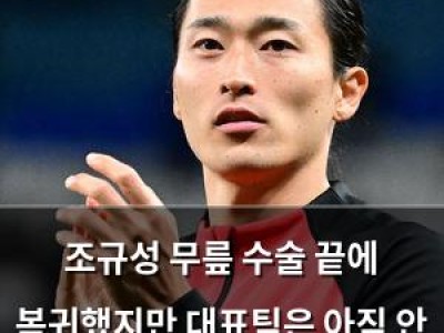조규성 무릎 수술 끝에 복귀했지만 대표팀은 아직 안 되는 듯