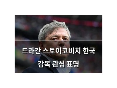 드라간 스토이코비치 한국 감독 관심 표명